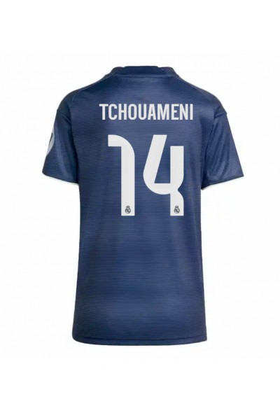 Real Madrid Aurelien Tchouameni #14 Jalkapallovaatteet Naisten Vieraspaita 2025-26 Lyhythihainen Real Madrid Aurelien Tchouameni #14 Jalkapallovaatteet Naisten Vieraspaita 2025-26 Lyhythihainen